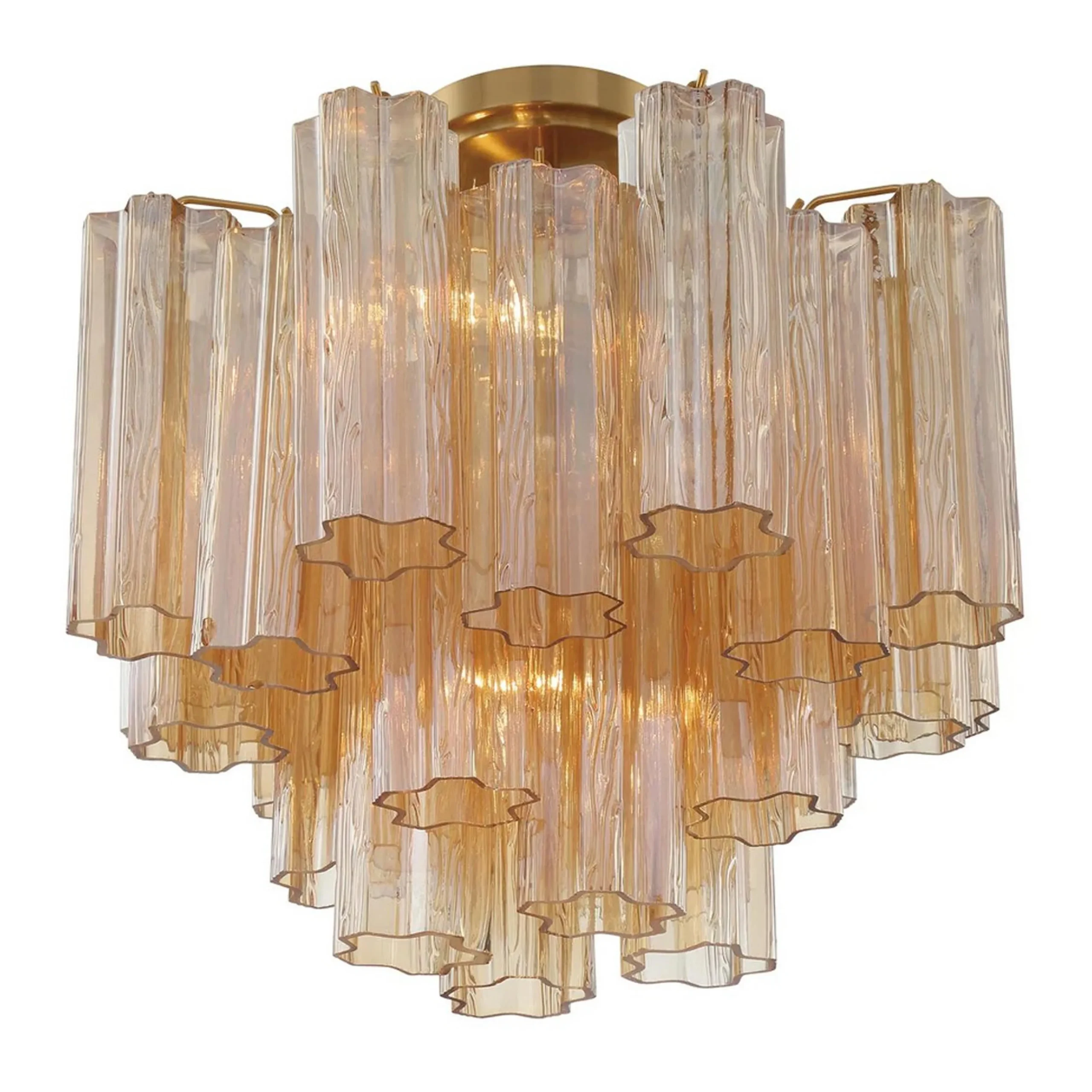 Imondo Semi-Flush Ceiling Light - Amber