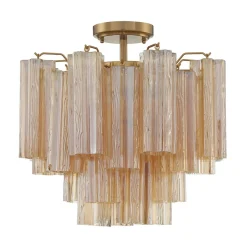 Imondo Semi-Flush Ceiling Light - Amber