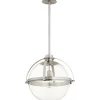 Industrial Banded Globe Pendant - Large