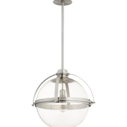 Industrial Banded Globe Pendant - Large