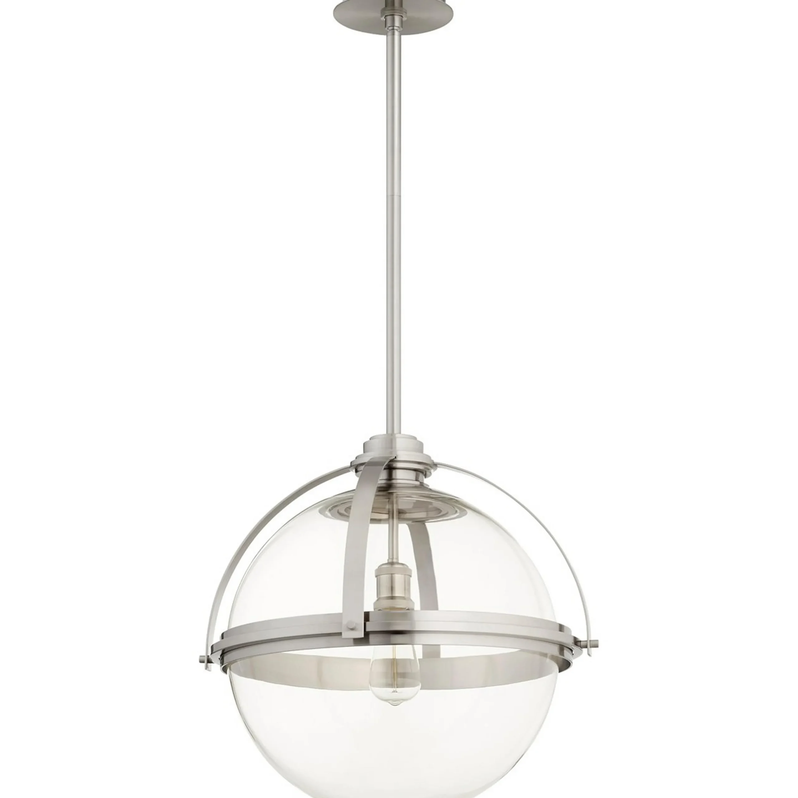 Industrial Banded Globe Pendant - Large