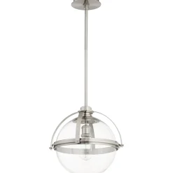 Industrial Banded Globe Pendant - Medium