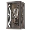 Industrial Cross Framed Box Sconce