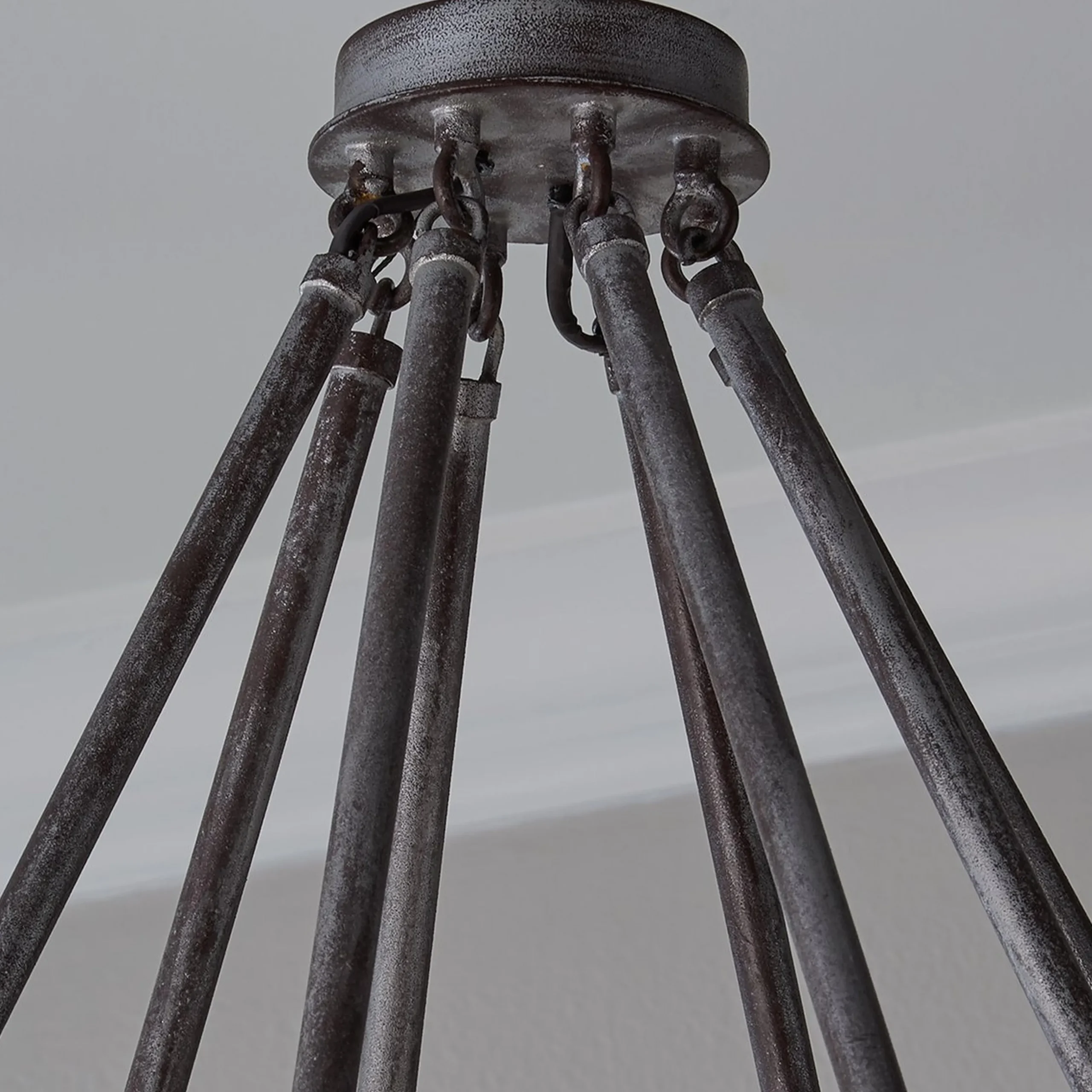 Industrial Farmhouse Ring Two-Tier Chandelier - 24 Light