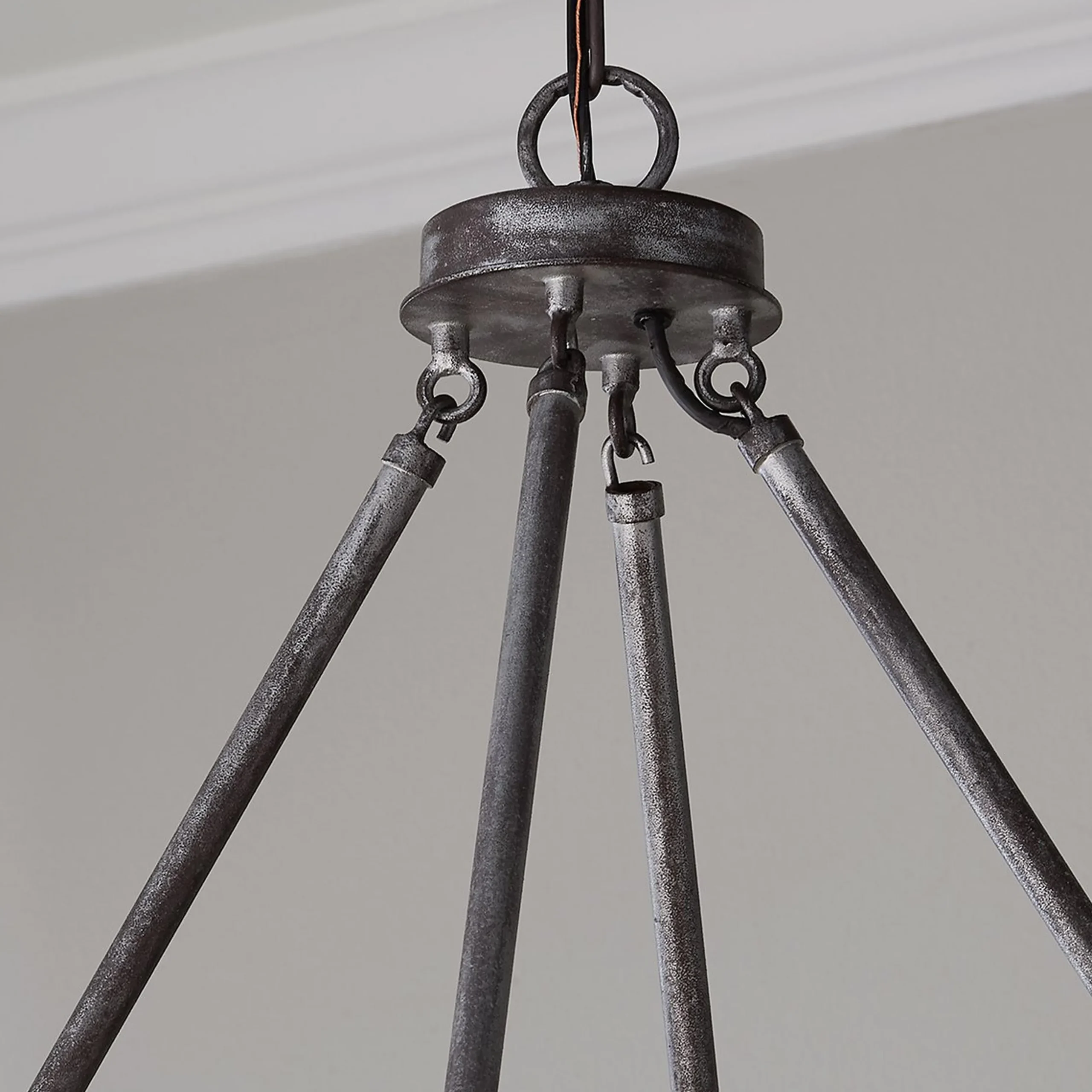 Industrial Farmhouse Ring Chandelier - 8 Light
