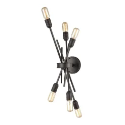 Industrial Gathered Sconce - 6 Light