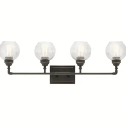 Industrial Historic Globe Vanity Light - 4 Light
