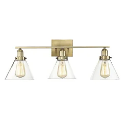 Industrial Triangle Shade Vanity Light - 3 Light