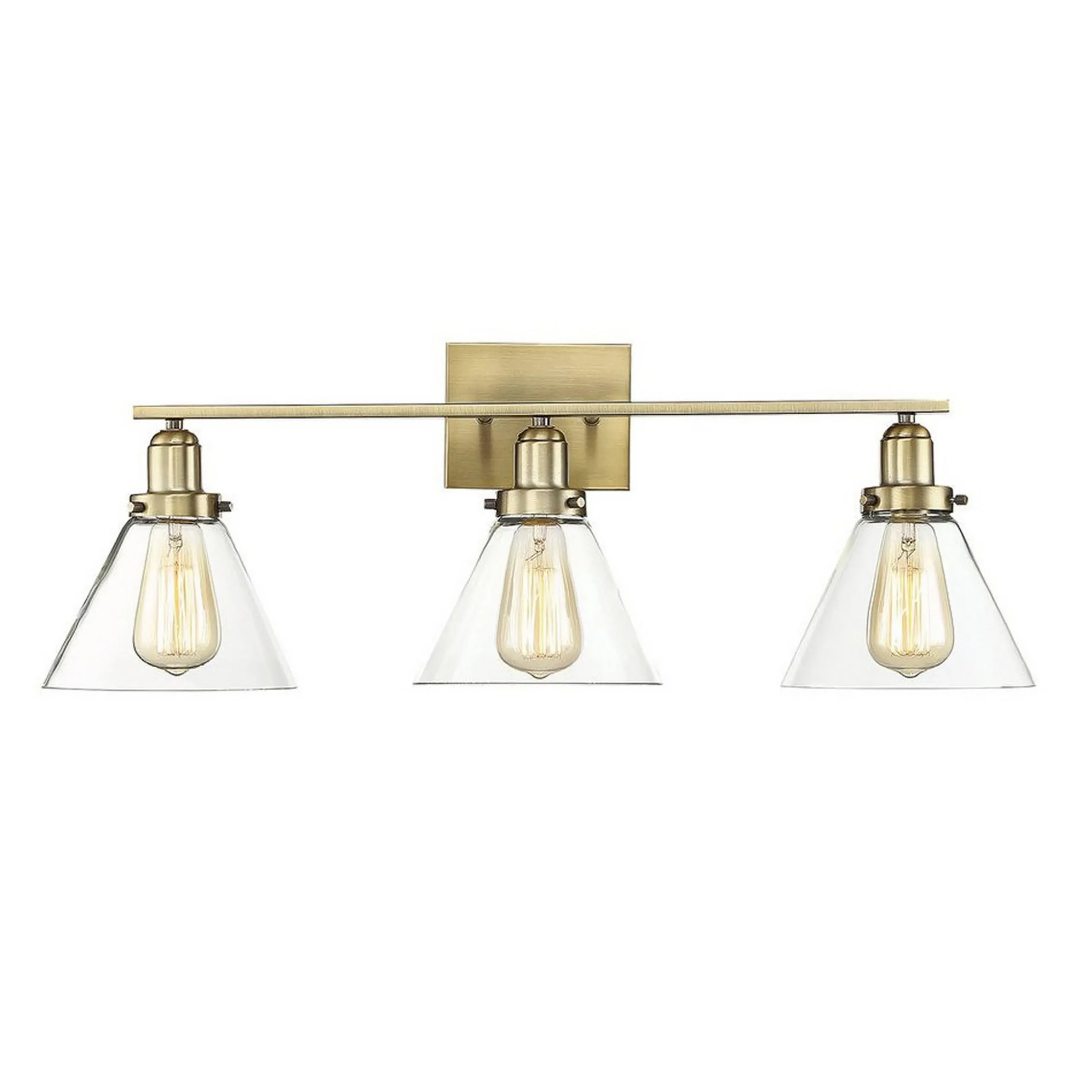 Industrial Triangle Shade Vanity Light - 3 Light