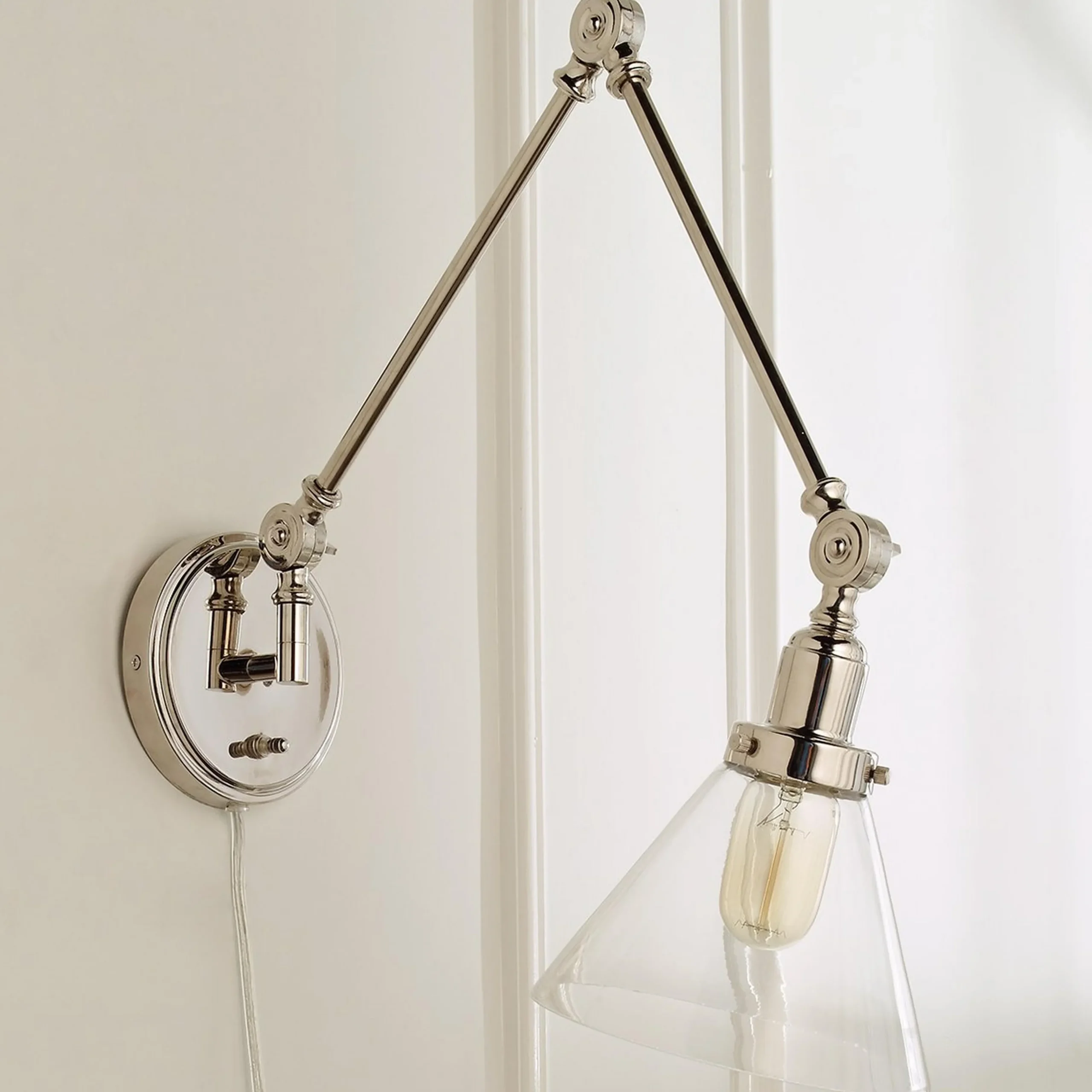 Industrial Triangle Shade Swing Arm