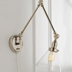 Industrial Triangle Shade Swing Arm