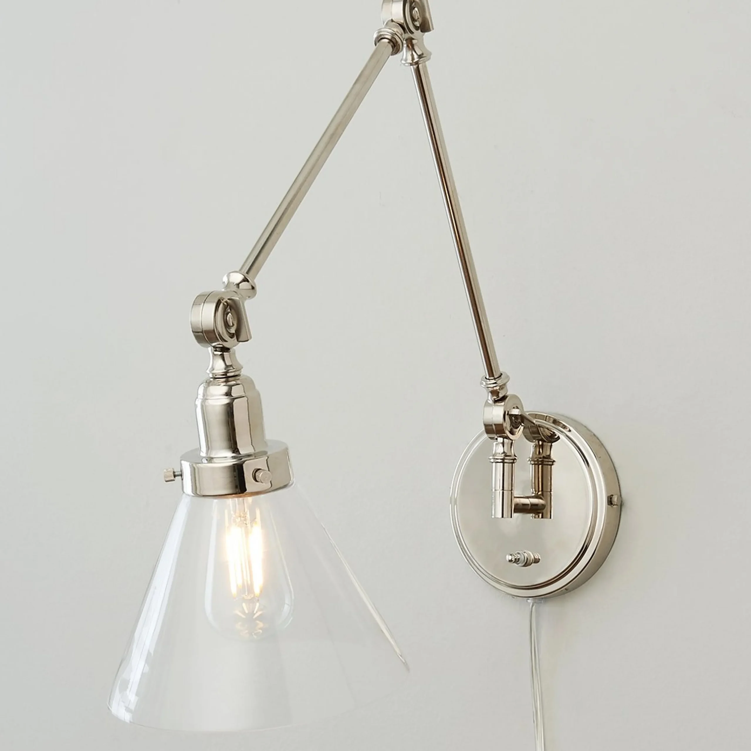 Industrial Triangle Shade Swing Arm