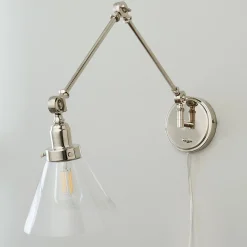 Industrial Triangle Shade Swing Arm
