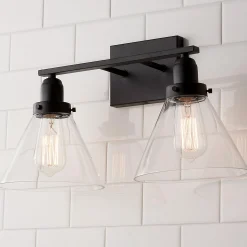 Industrial Triangle Shade Vanity Light - 2 Light