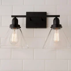 Industrial Triangle Shade Vanity Light - 2 Light