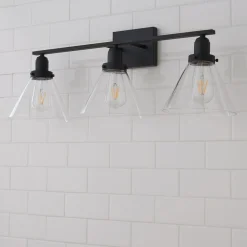 Industrial Triangle Shade Vanity Light - 3 Light