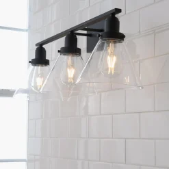 Industrial Triangle Shade Vanity Light - 3 Light