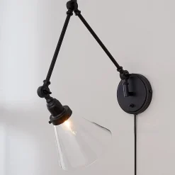 Industrial Triangle Shade Swing Arm