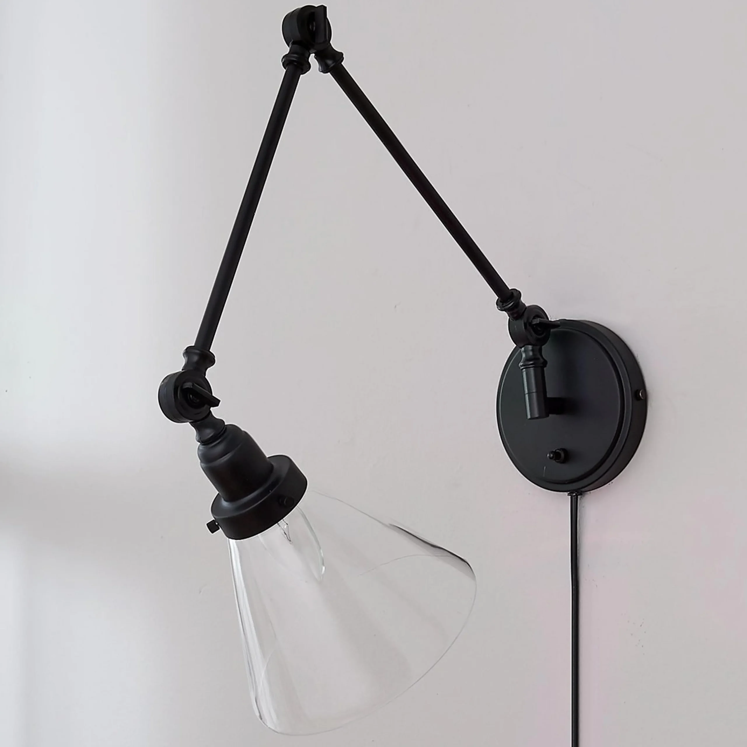 Industrial Triangle Shade Swing Arm