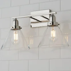 Industrial Triangle Shade Vanity Light - 2 Light
