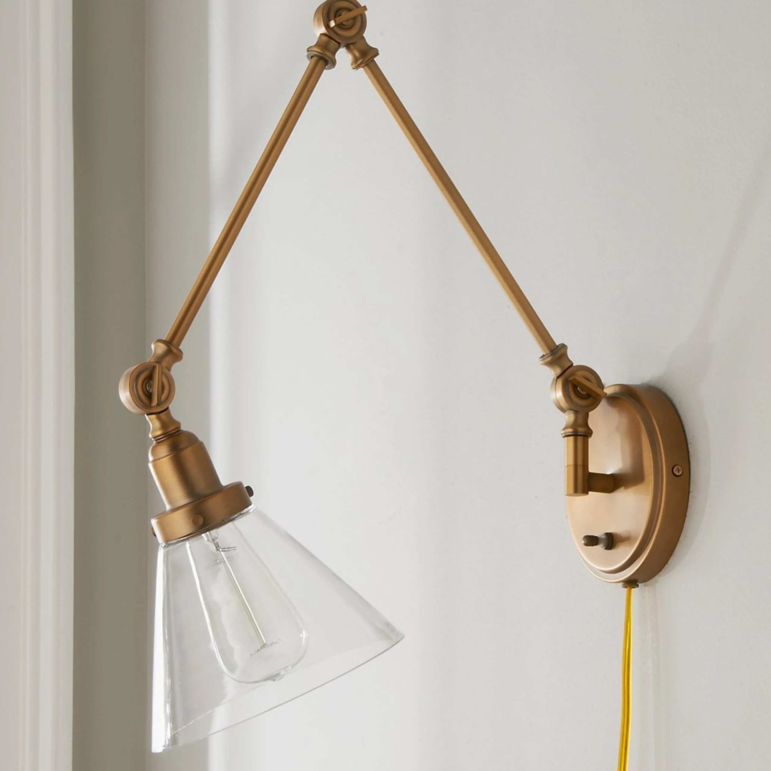 Industrial Triangle Shade Swing Arm