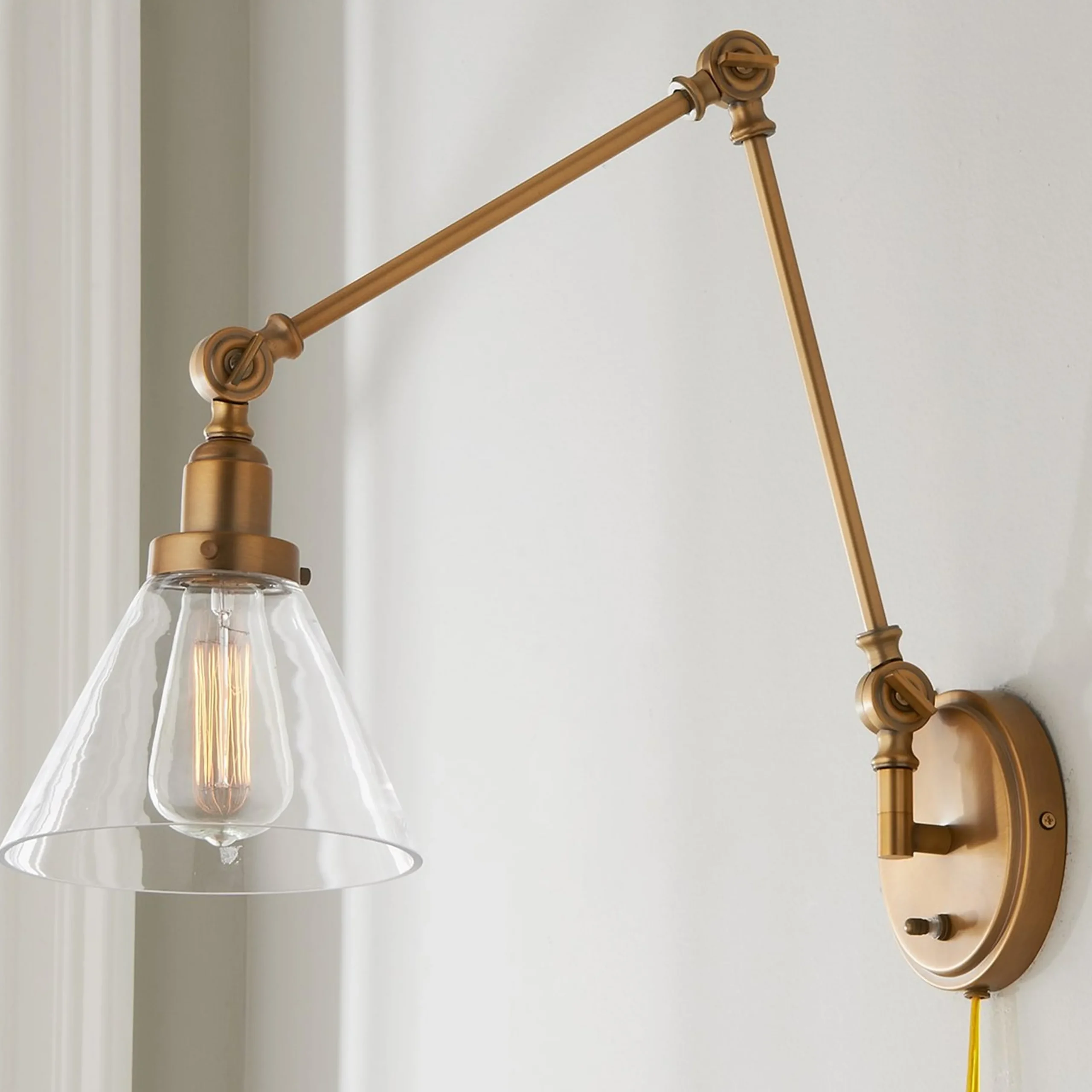 Industrial Triangle Shade Swing Arm