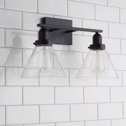 Industrial Triangle Shade Vanity Light - 2 Light