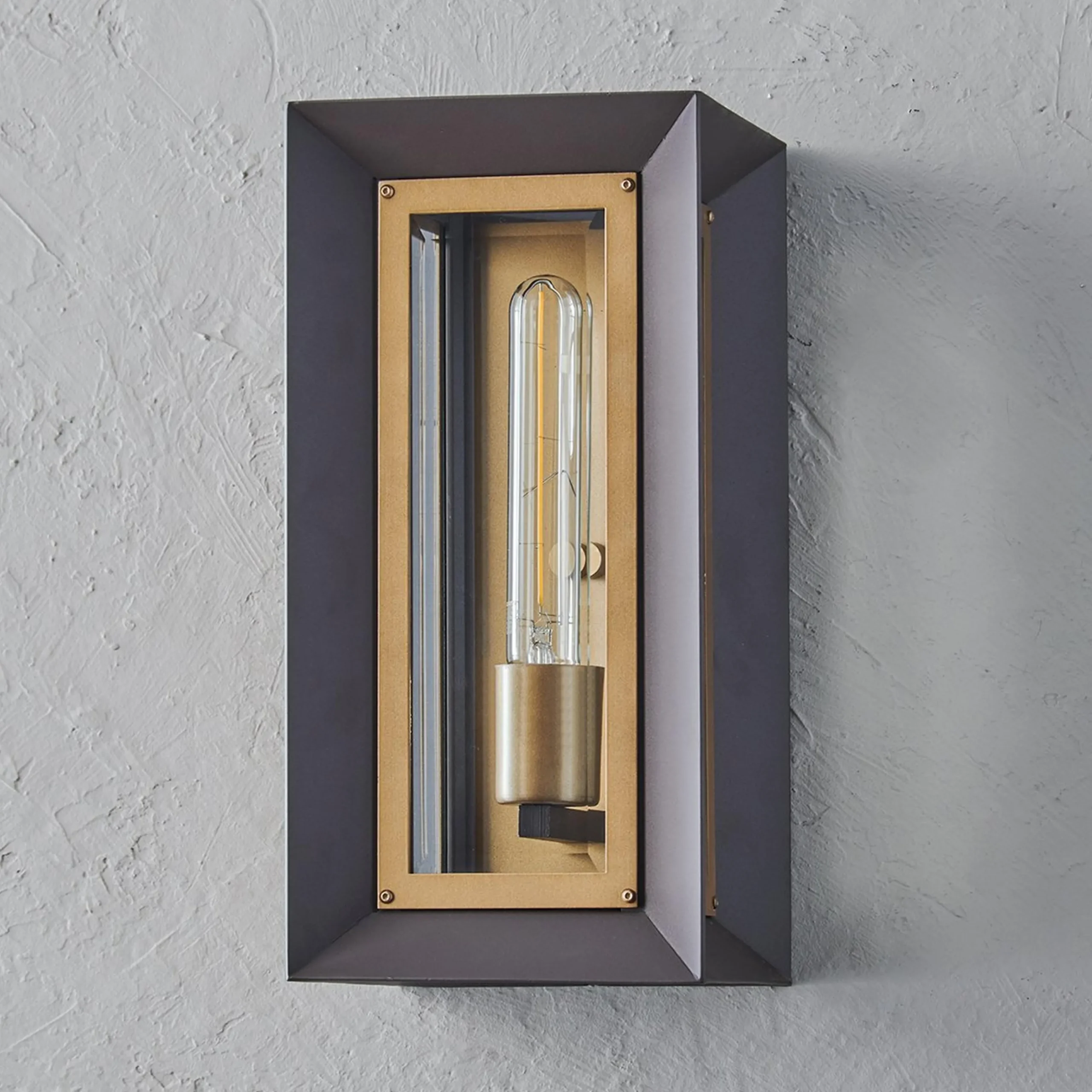 Inverted Rectangle Outdoor Sconce - Small