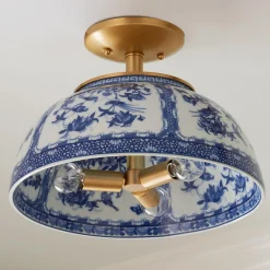 Jackie English Rose Semi-Flush Ceiling Light