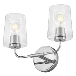 Jeida Clear Glass Vanity Light - 2 Light