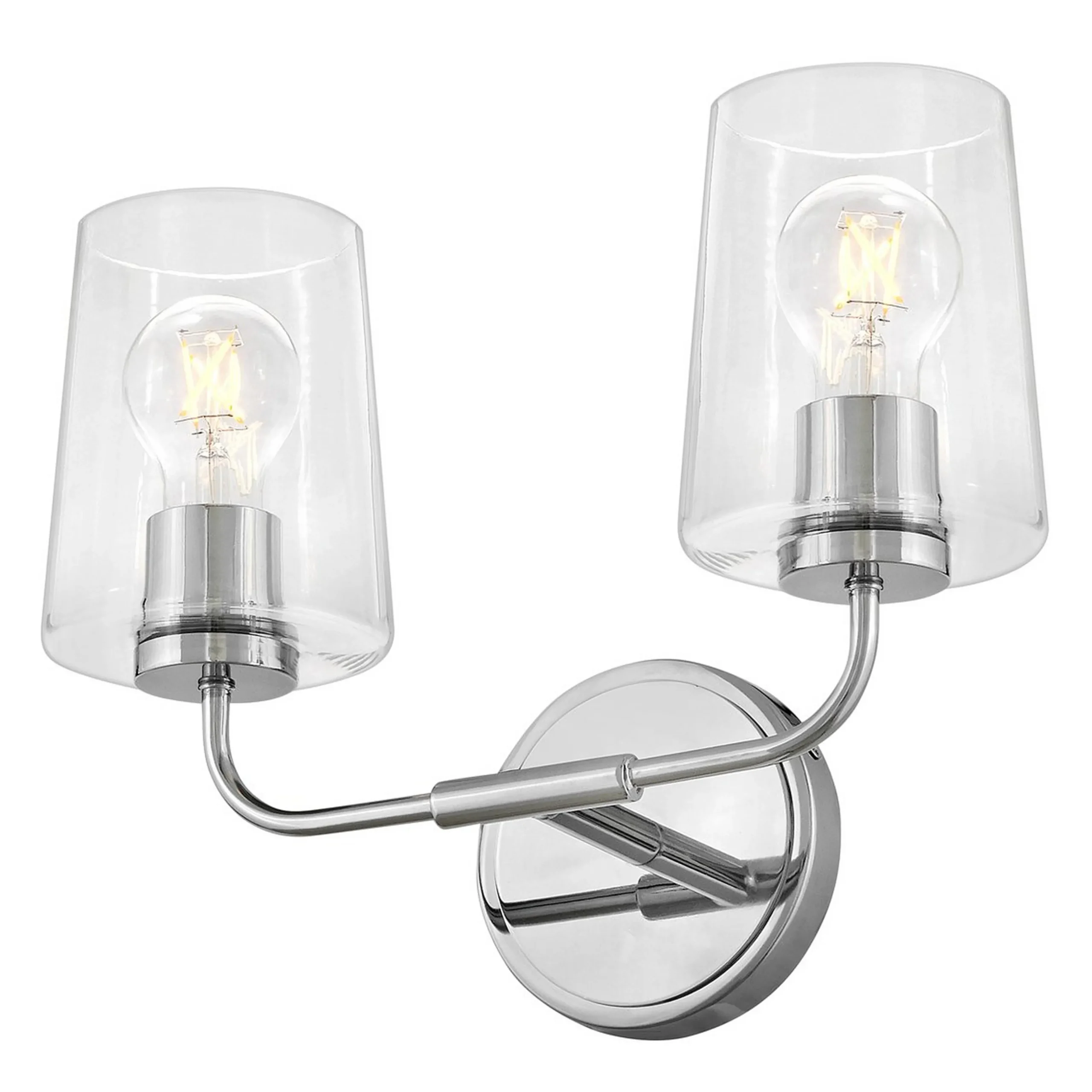 Jeida Clear Glass Vanity Light - 2 Light