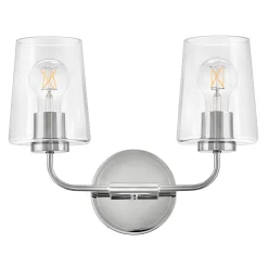 Jeida Clear Glass Vanity Light - 2 Light