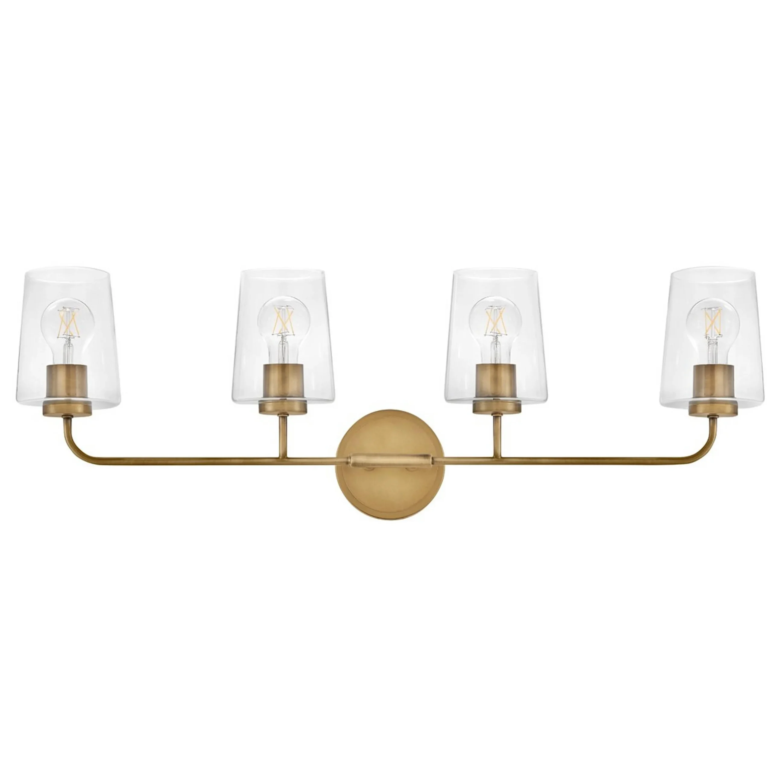 Jeida Clear Glass Vanity Light - 4 Light
