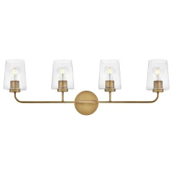 Jeida Clear Glass Vanity Light - 4 Light