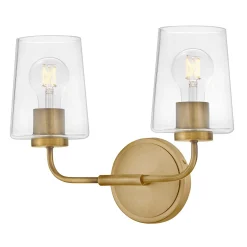 Jeida Clear Glass Vanity Light - 2 Light