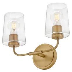 Jeida Clear Glass Vanity Light - 2 Light