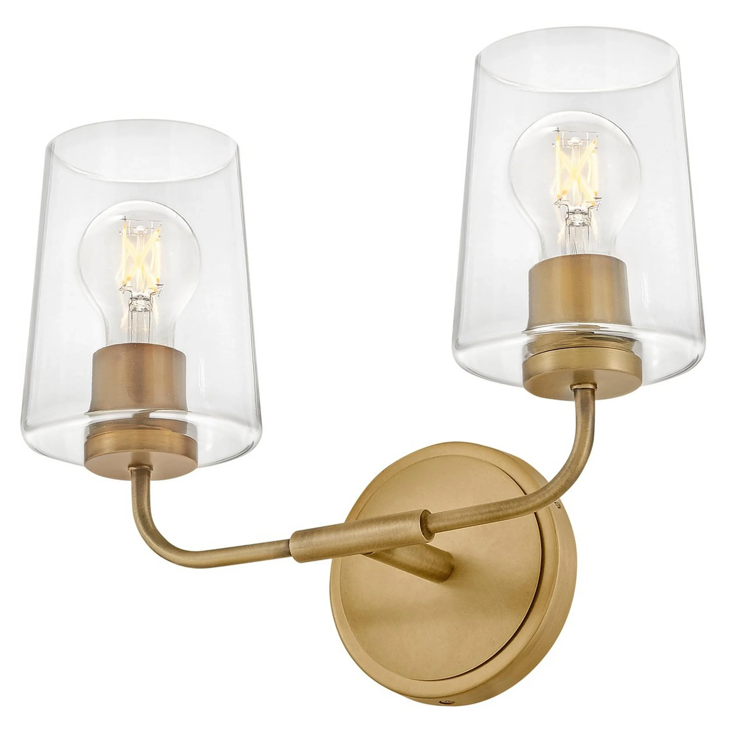 Jeida Clear Glass Vanity Light - 2 Light