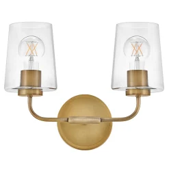 Jeida Clear Glass Vanity Light - 2 Light