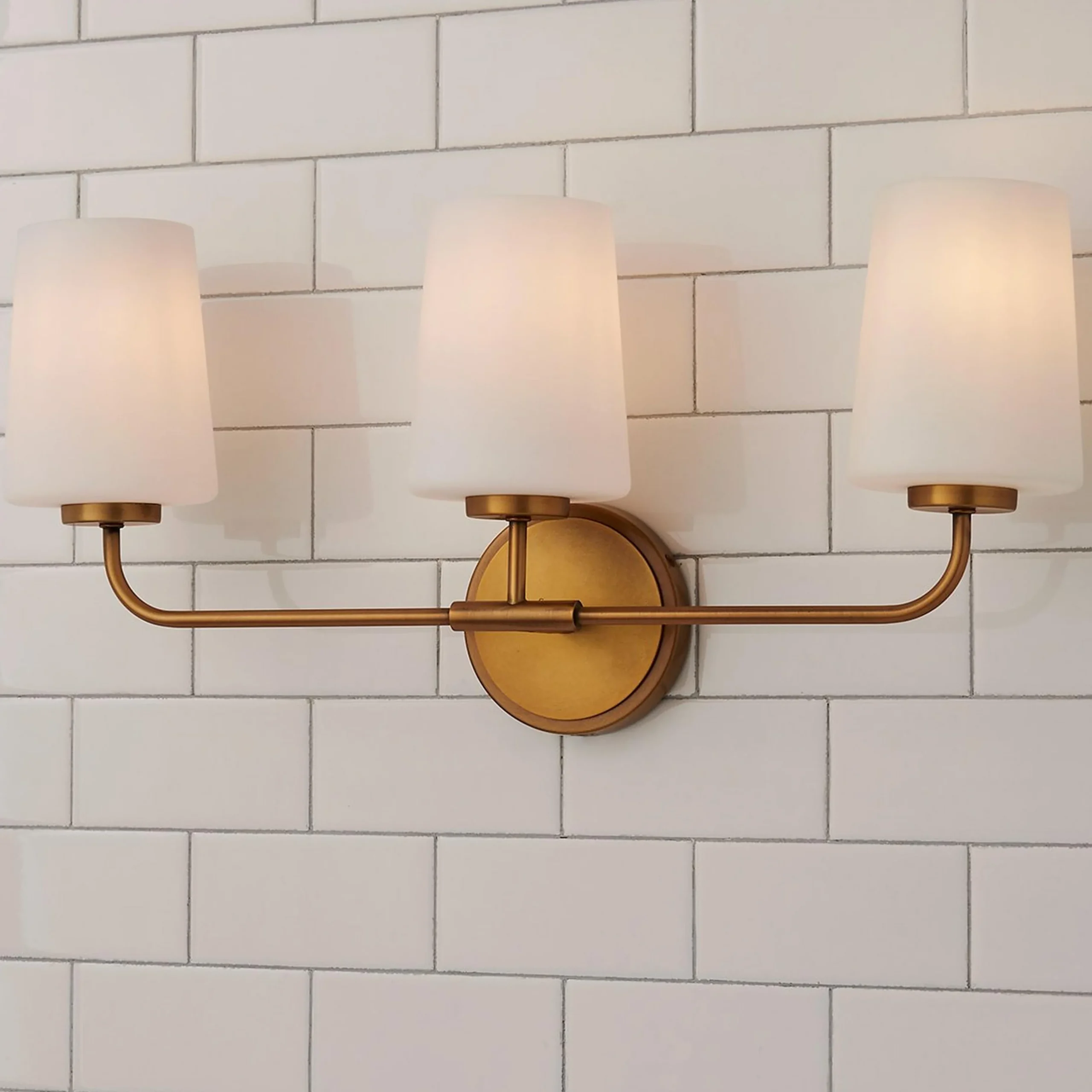 Jeida Opal Glass Vanity Light - 3 Light