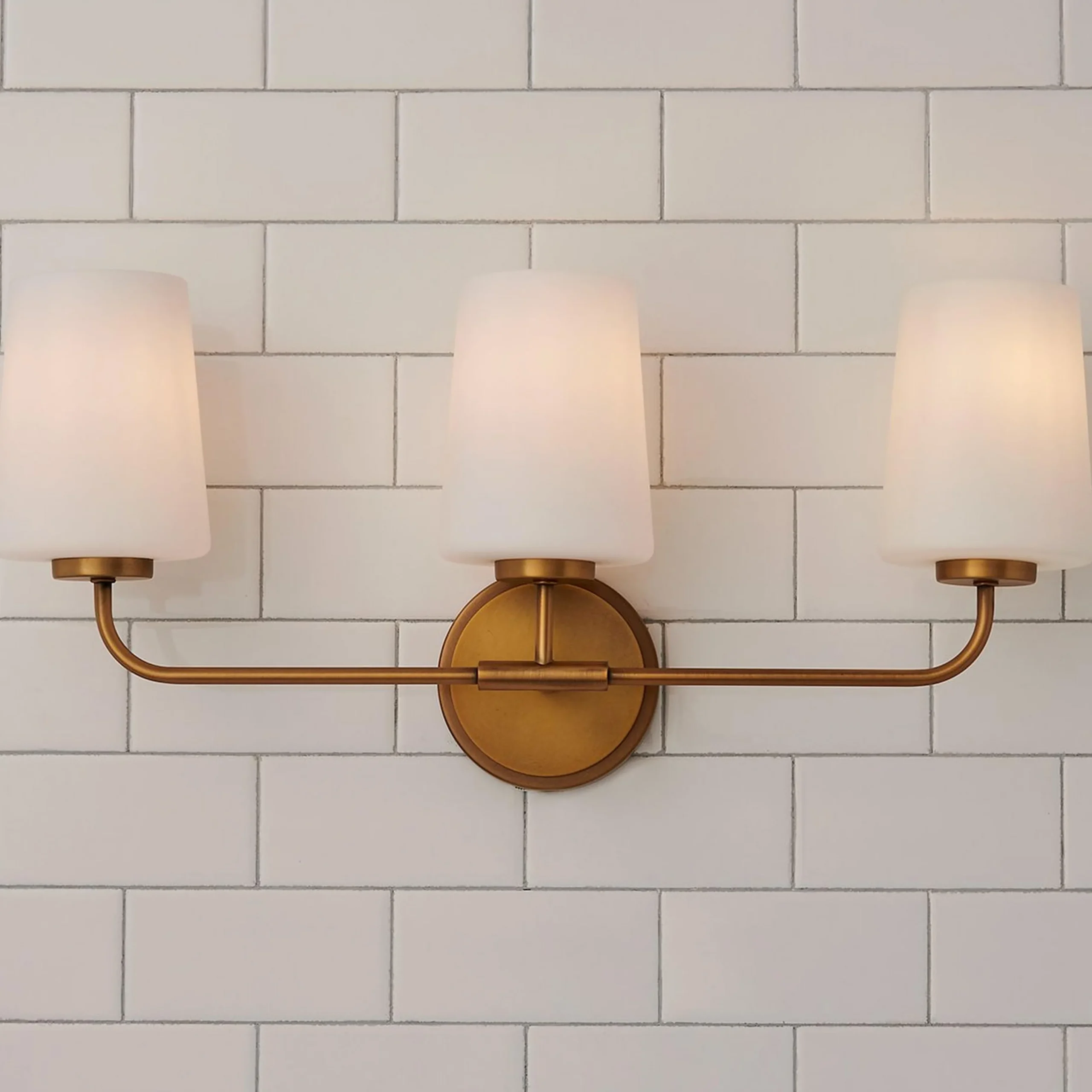 Jeida Opal Glass Vanity Light - 3 Light