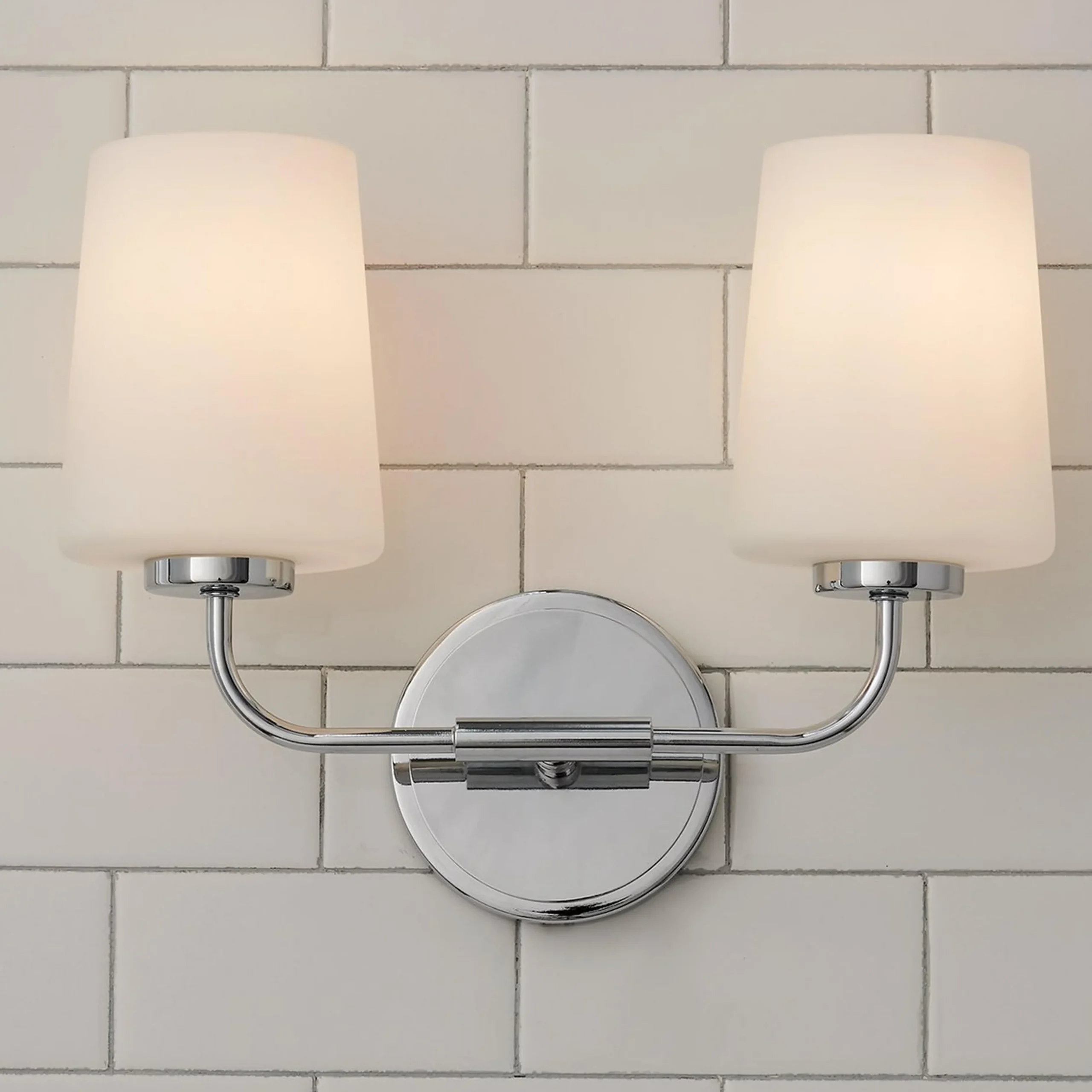 Jeida Opal Glass Vanity Light - 2 Light