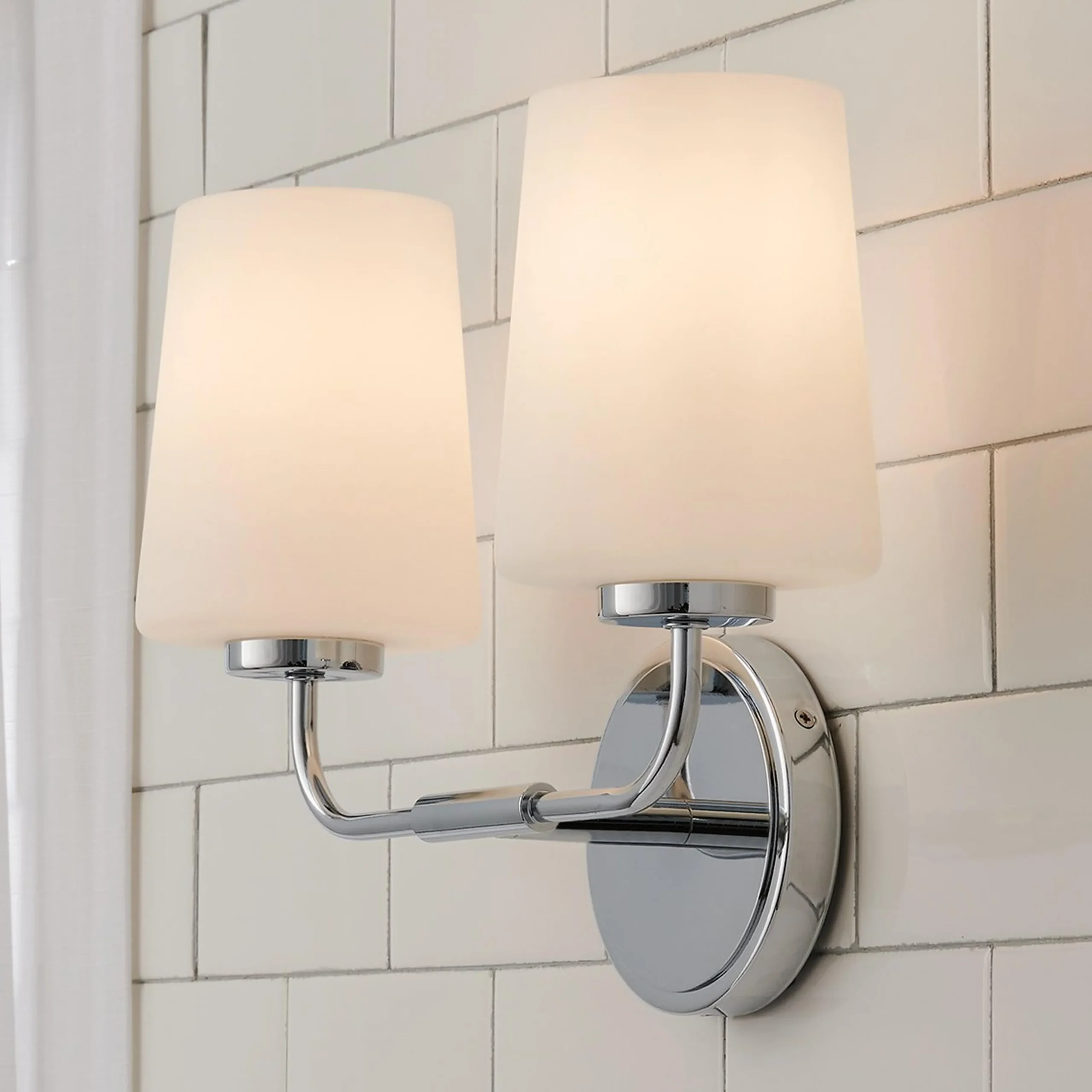 Jeida Opal Glass Vanity Light - 2 Light