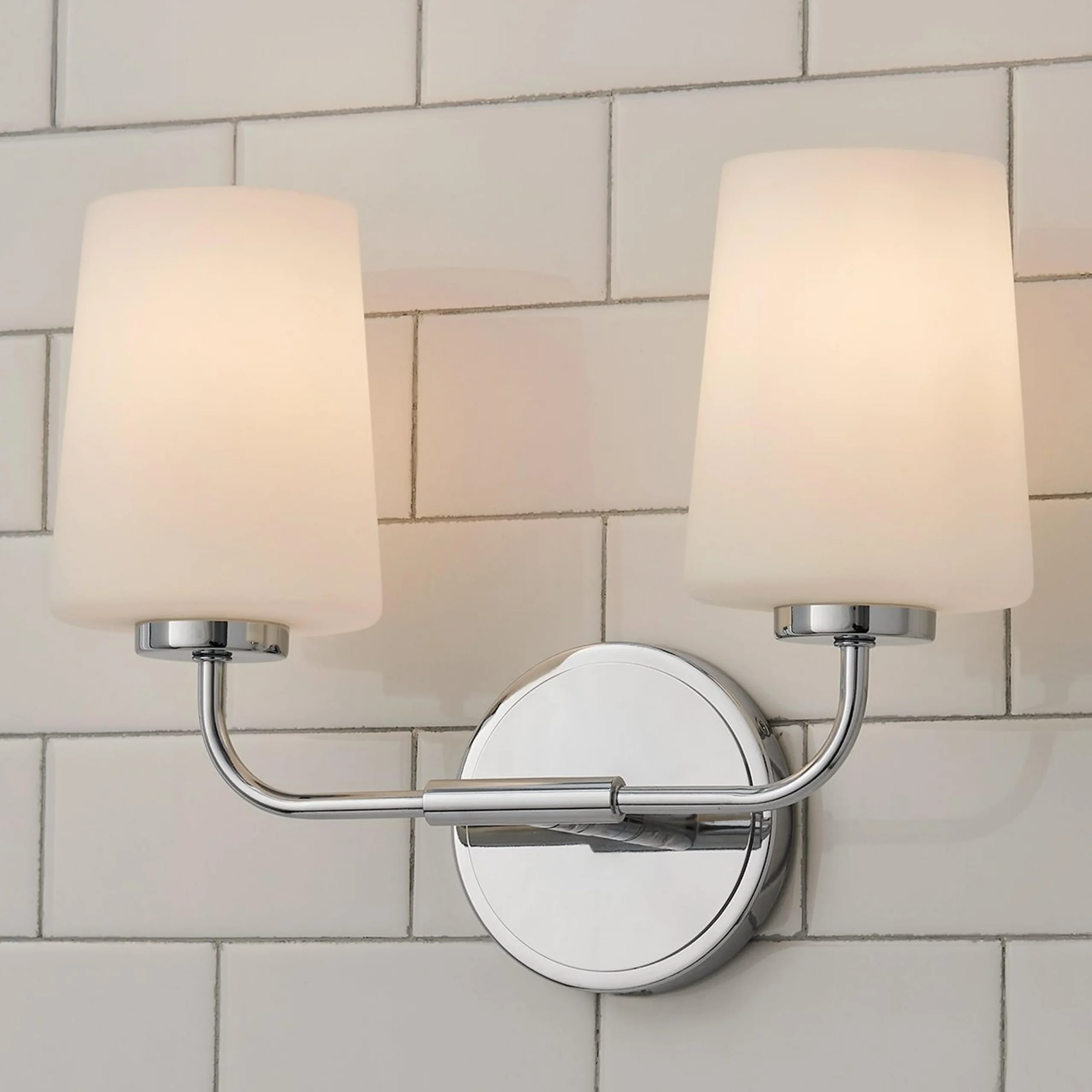 Jeida Opal Glass Vanity Light - 2 Light