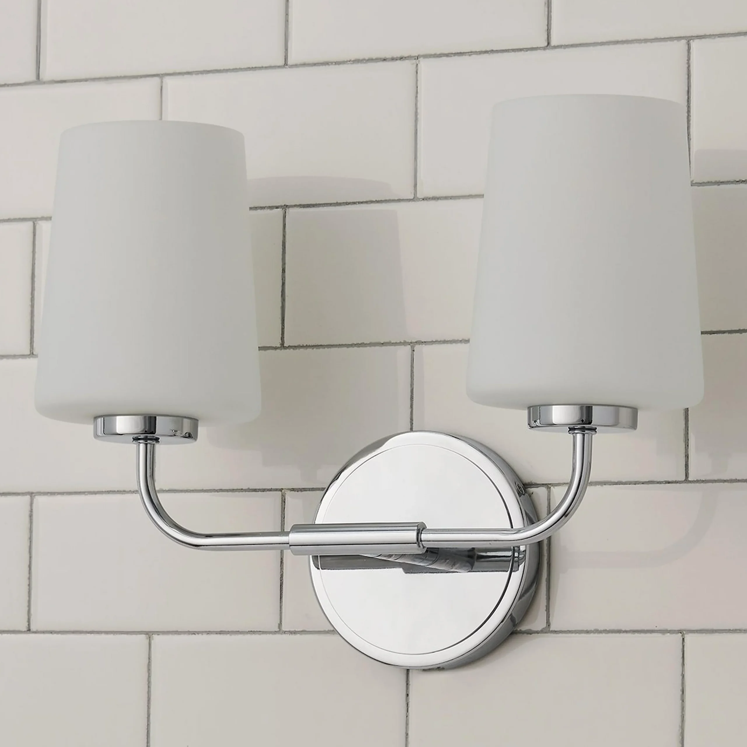 Jeida Opal Glass Vanity Light - 2 Light