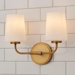 Jeida Opal Glass Vanity Light - 2 Light