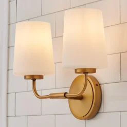 Jeida Opal Glass Vanity Light - 2 Light