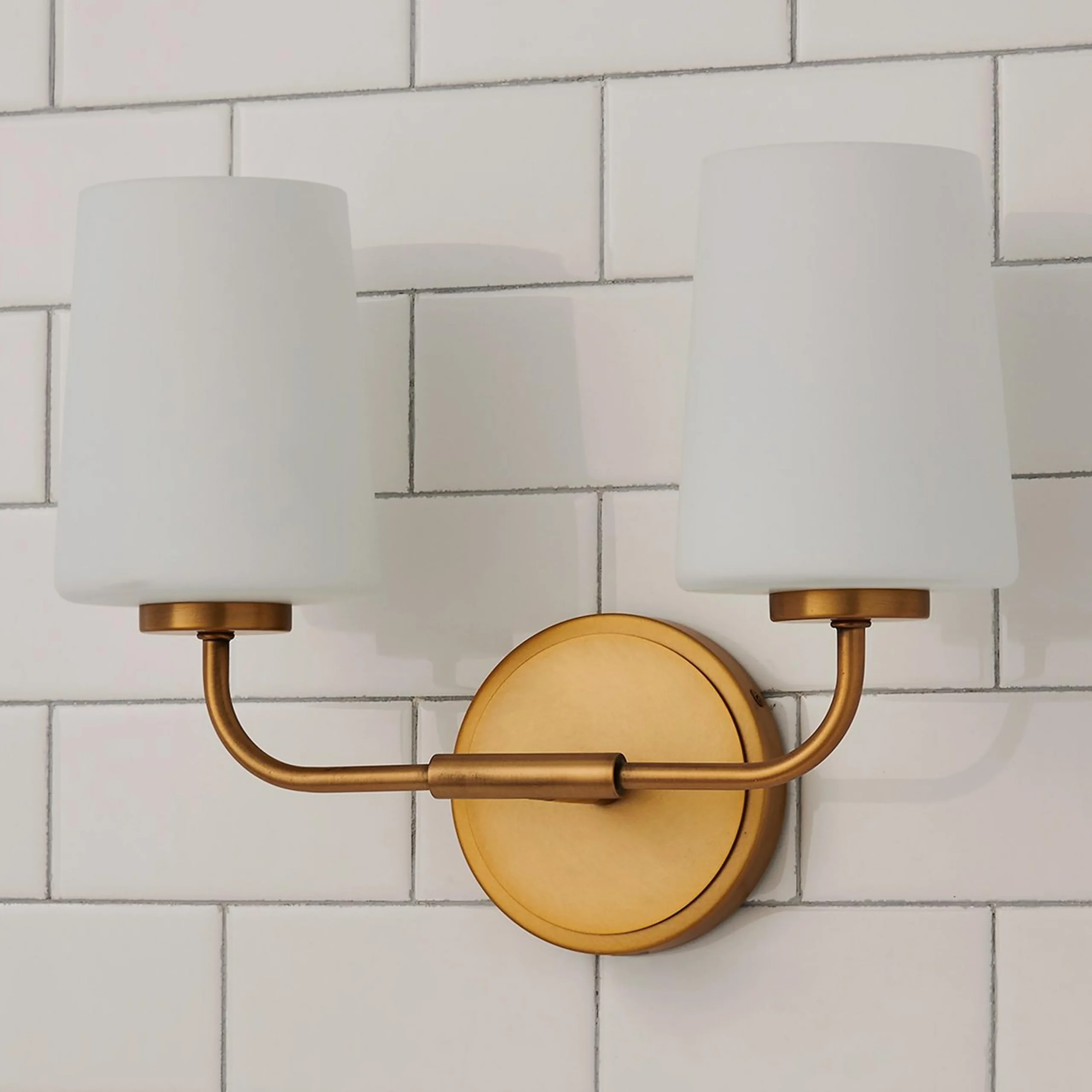 Jeida Opal Glass Vanity Light - 2 Light