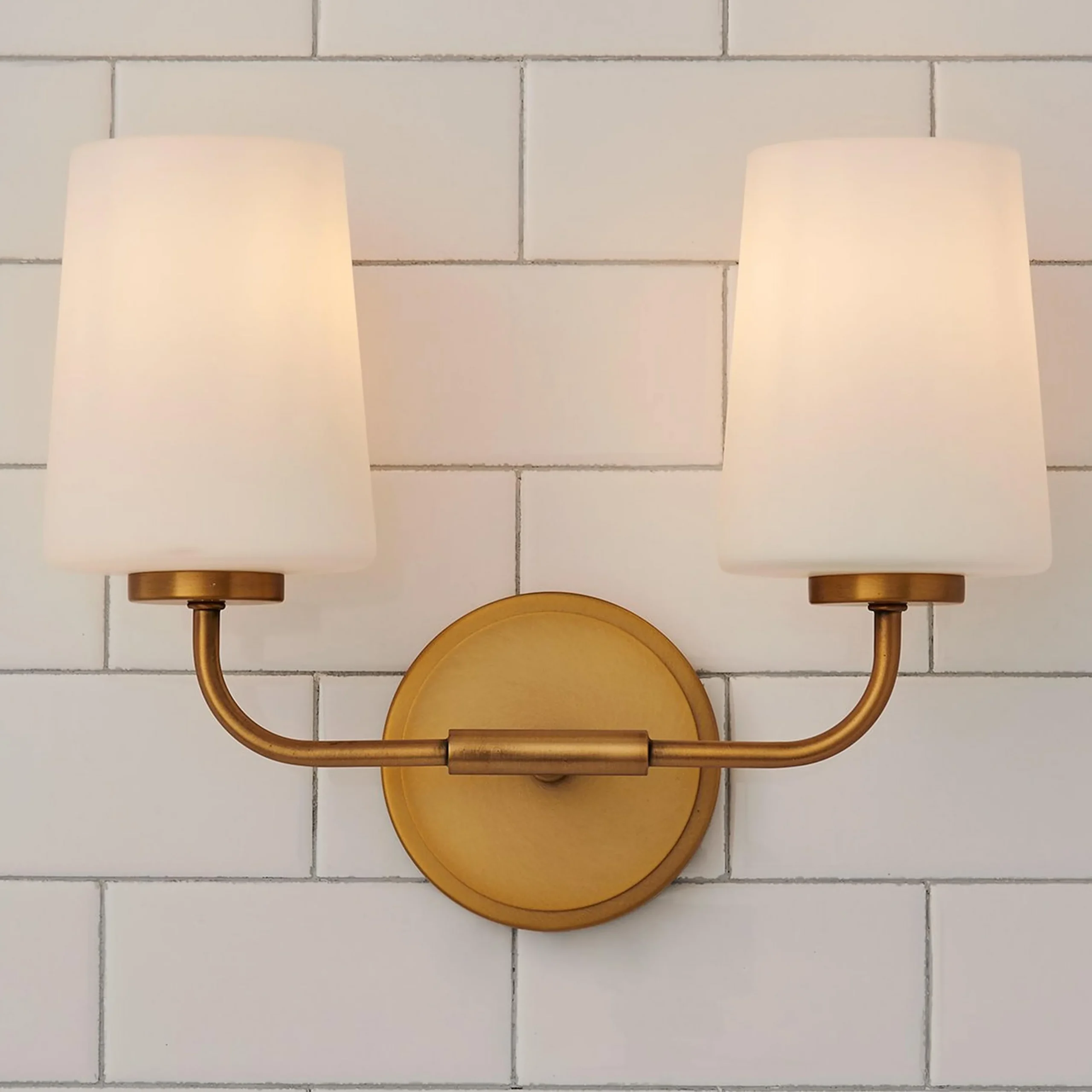 Jeida Opal Glass Vanity Light - 2 Light