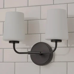 Jeida Opal Glass Vanity Light - 2 Light