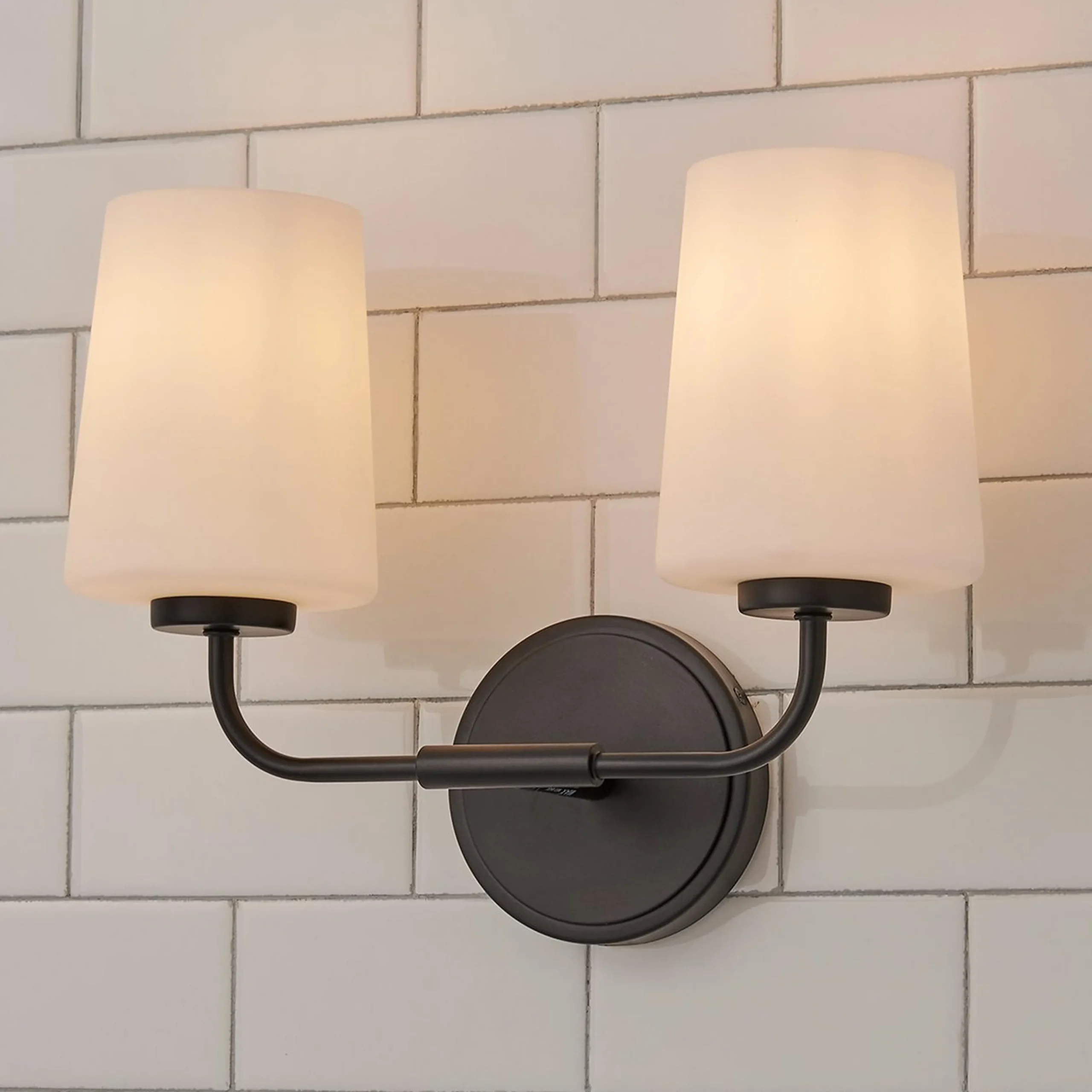 Jeida Opal Glass Vanity Light - 2 Light